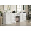 James Martin Vanities De Soto 94in Double Vanity Set, Bright White w/ 3 CM White Zeus Quartz Top 825-V94-BW-DU-WZ